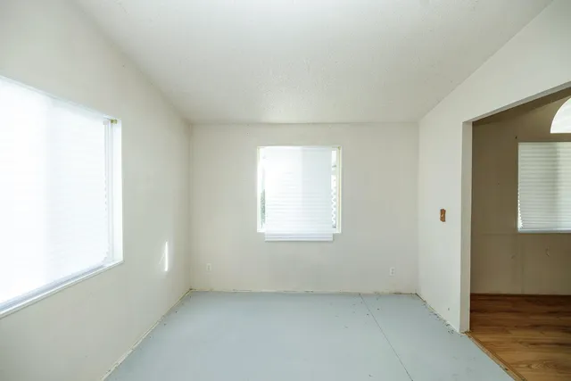 an empty room with a window