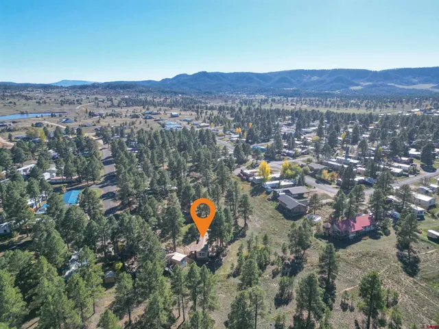 a view of city and mountain