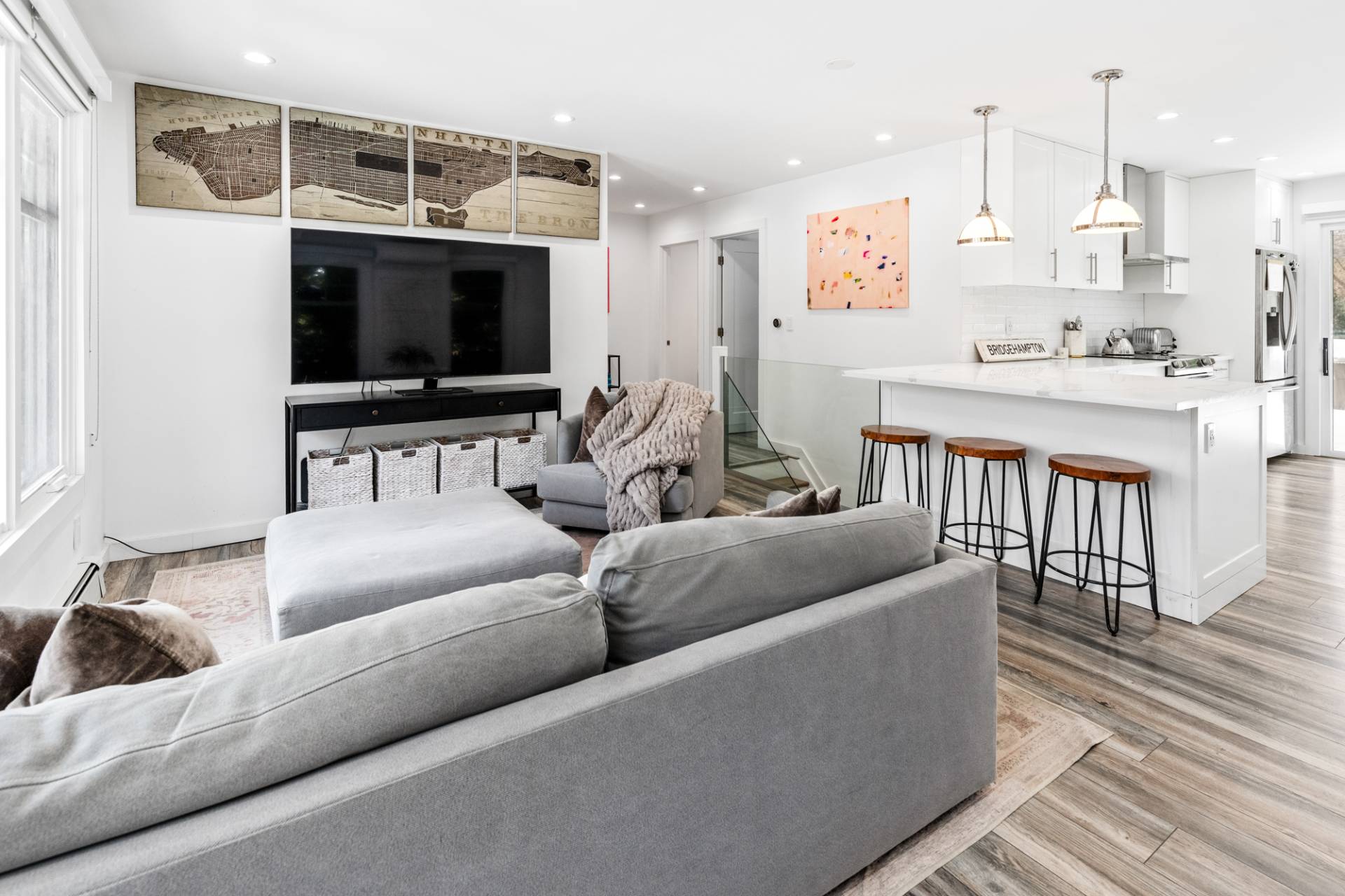 778 Bridgehampton Sag Harbor Bridgehampton, NY 11932 - Photo 4 of 18 a living room with furniture and a flat screen tv
