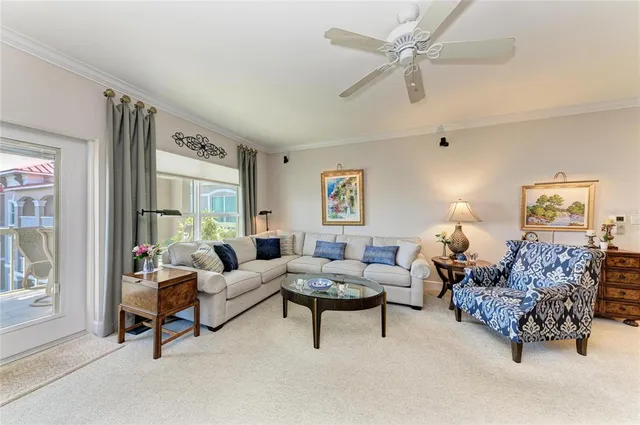 a view of a garden with a bench in the patio