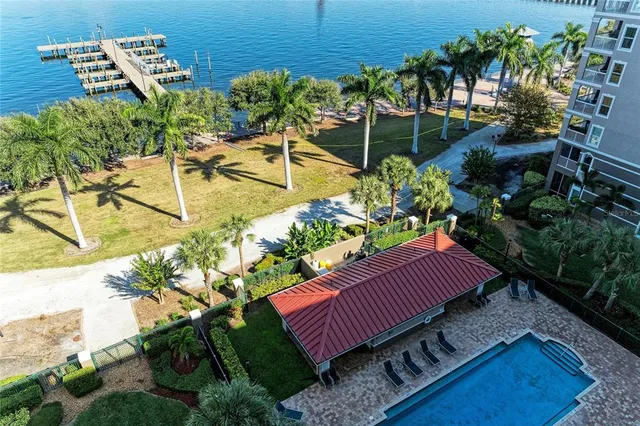 a view of a room with an ocean