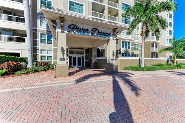 a view of a building with a outdoor space