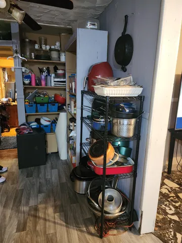 a room with storage and utility