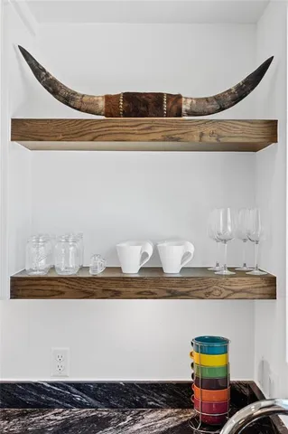 a close view of dining table