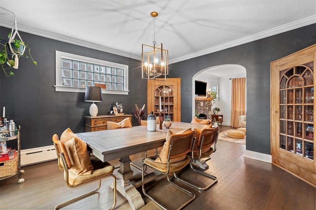 215 Elm Road Ambridge, PA 15003 - Photo 10 of 25 a view of a dining room with furniture window and wooden floor