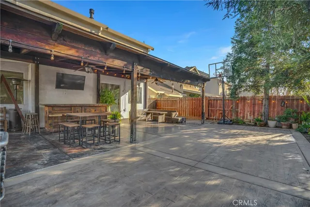 a view of a house with a patio
