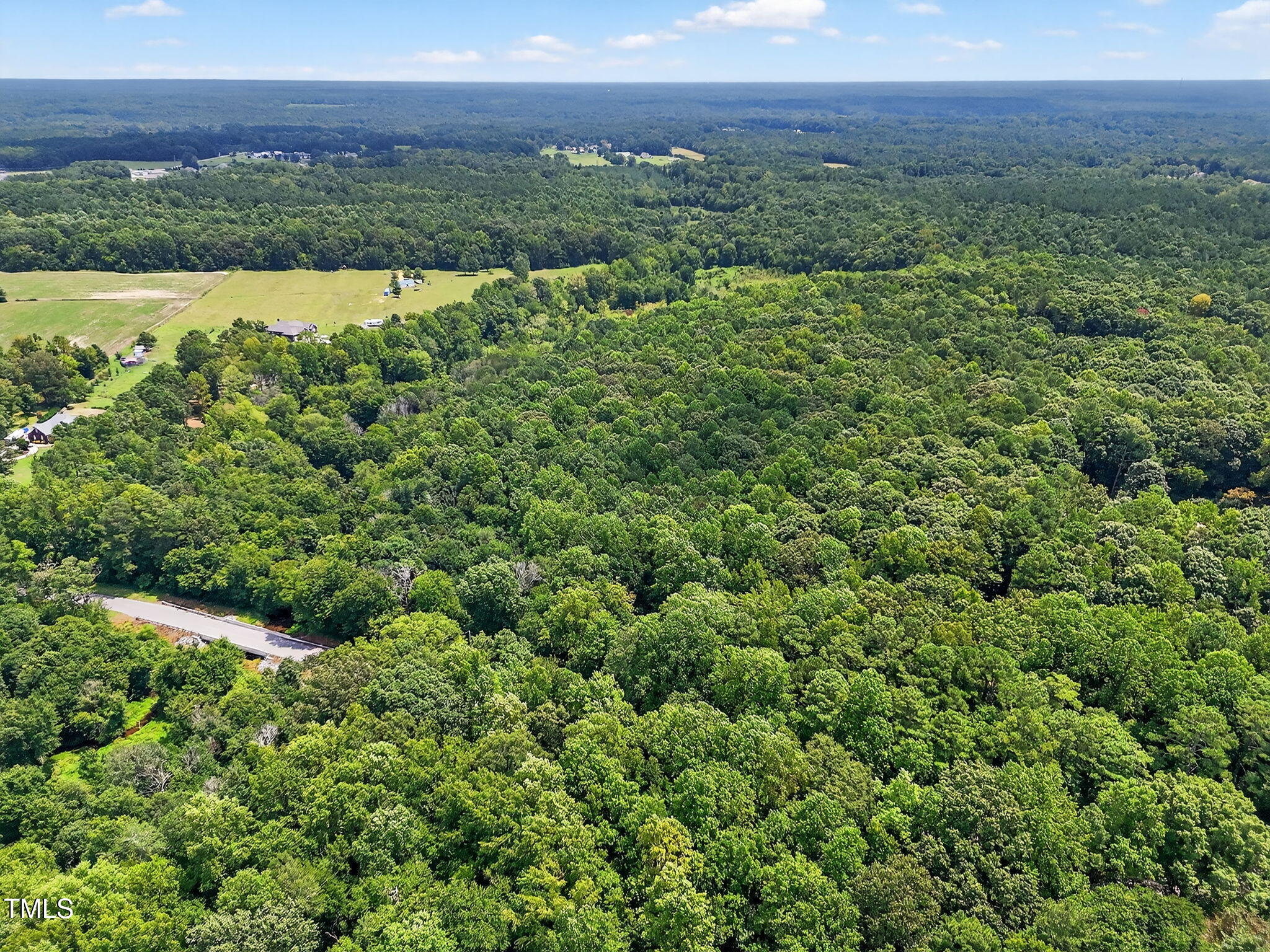 0 Eatmon Road Zebulon, NC 27597 - Photo 7 of 13 an aerial view of a houses with a lush green hillside and houses