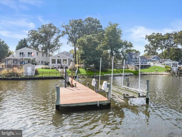 a view of a lake with houses