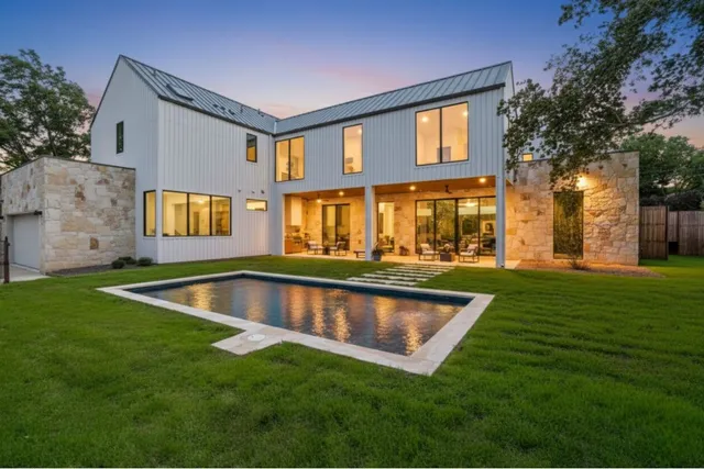 a view of outdoor space yard and swimming pool