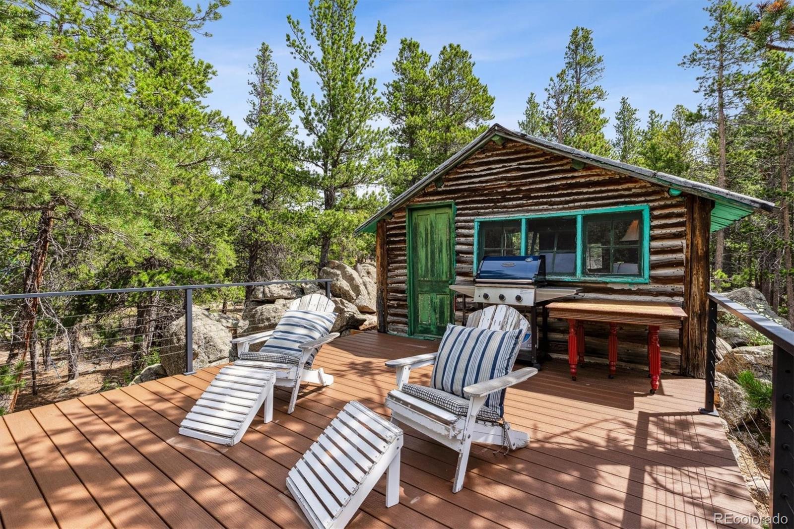 306 Olde Carter Lake Road Golden, CO 80403 - Photo 9 of 24 a view of patio with wooden deck and furniture