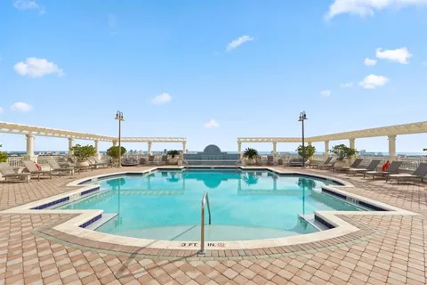 a view of a city with tall buildings