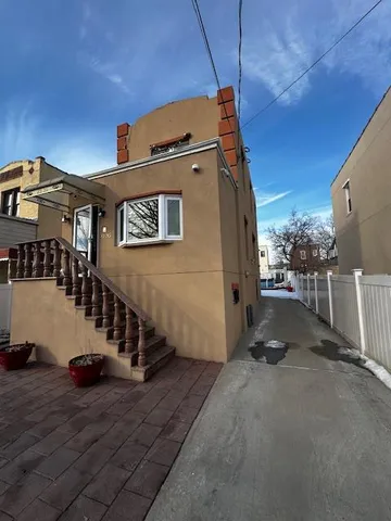 a view of a street with stairs