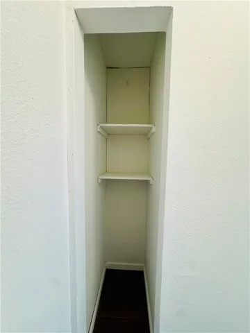 a view of a closet area