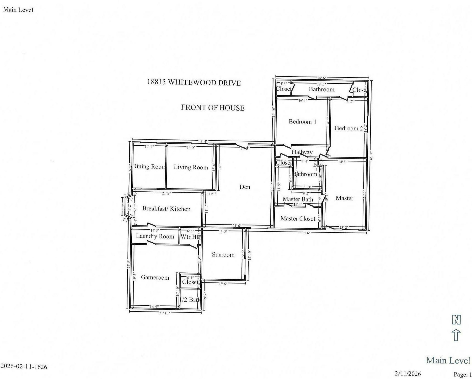 18815 Whitewood Drive Spring, TX 77373 - Photo 46 of 46 Floorplan