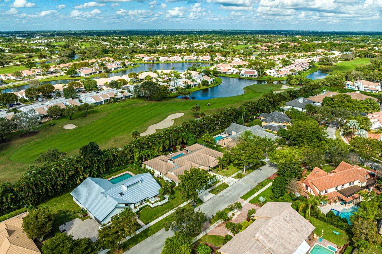 3765 Kings Way Boca Raton, FL 33434 - Photo 58 of 60 an aerial view of a house with a garden