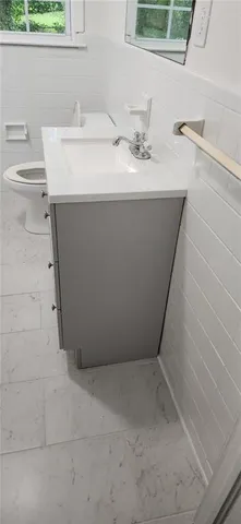 a bathroom with a sink and a toilet