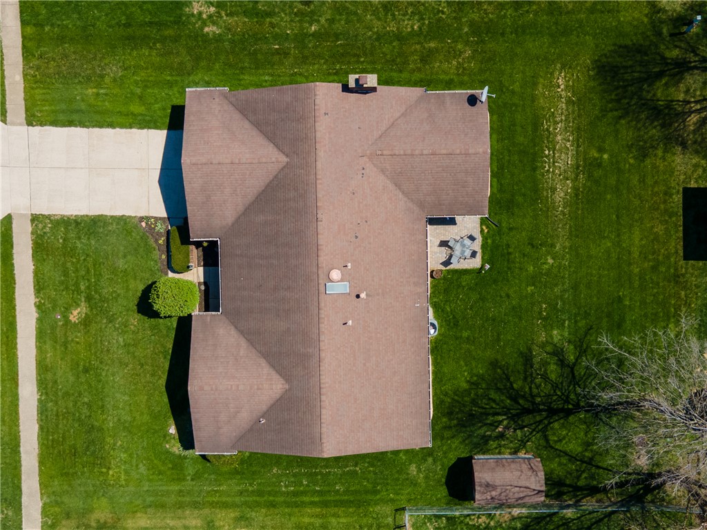 4210 Pleasanton Road Englewood, OH 45322 - Photo 32 of 34 An aerial view showcases this home with a vast yard and convenient patio.