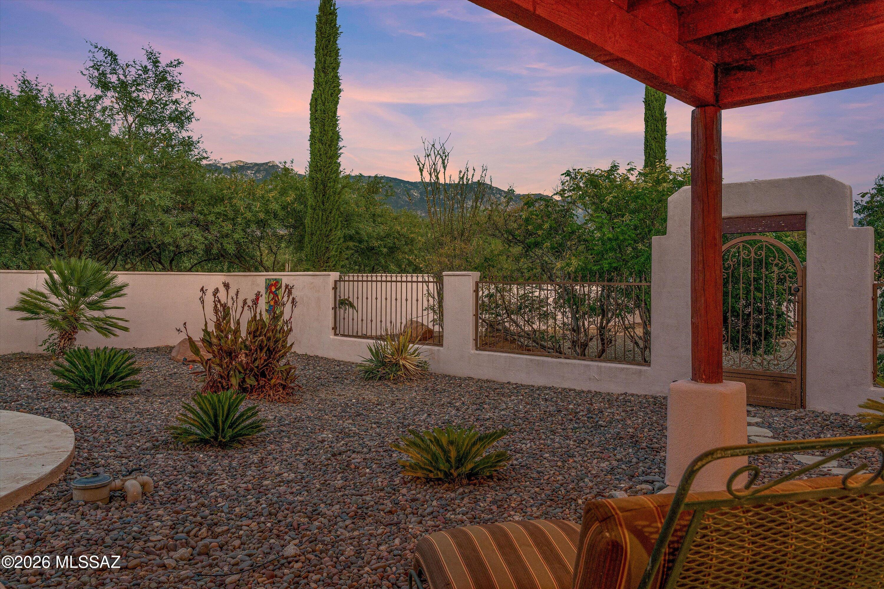 4677 East Rail N Road Tucson, AZ 85739 - Photo 34 of 48 View from the pool area with secured gate