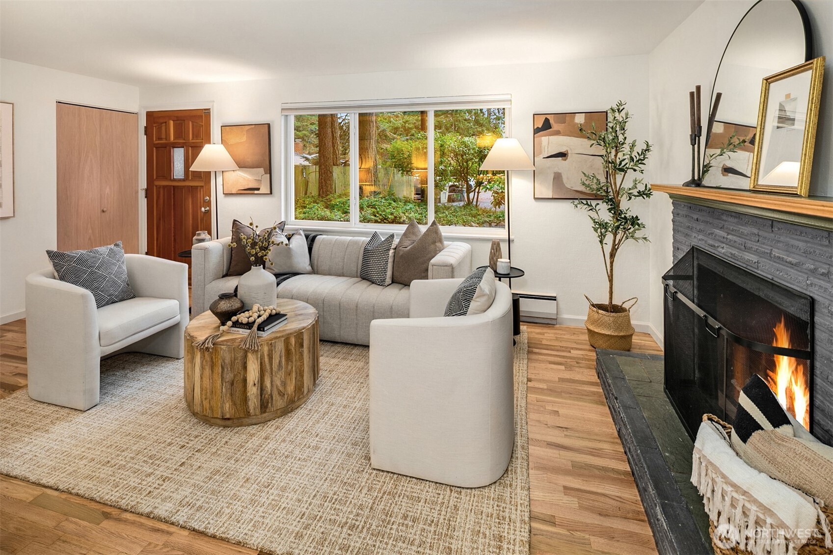 24315 104th Place West Edmonds, WA 98020 - Photo 5 of 29 a living room with furniture and a fireplace