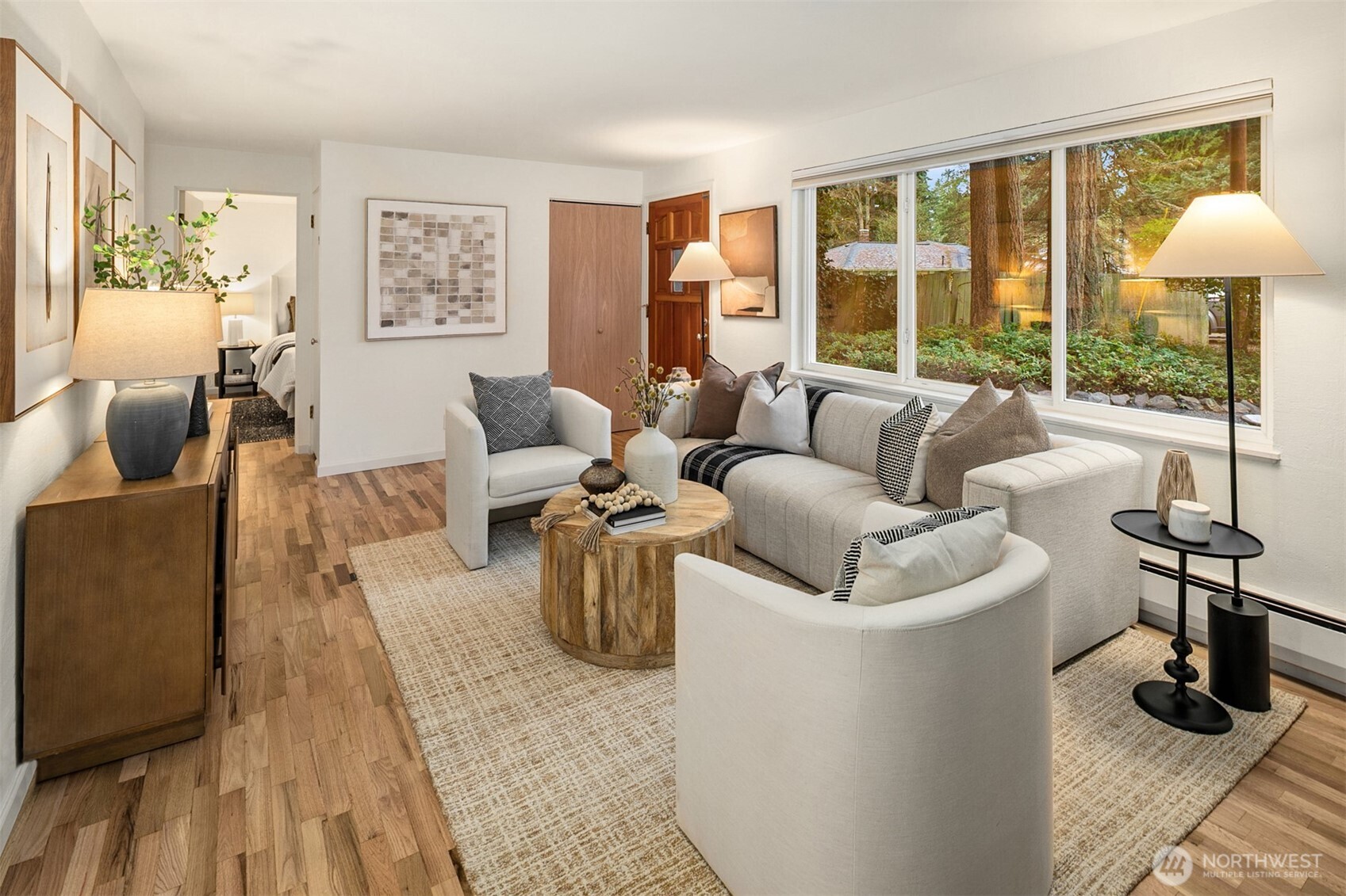 24315 104th Place West Edmonds, WA 98020 - Photo 6 of 29 a living room with furniture and a floor to ceiling window
