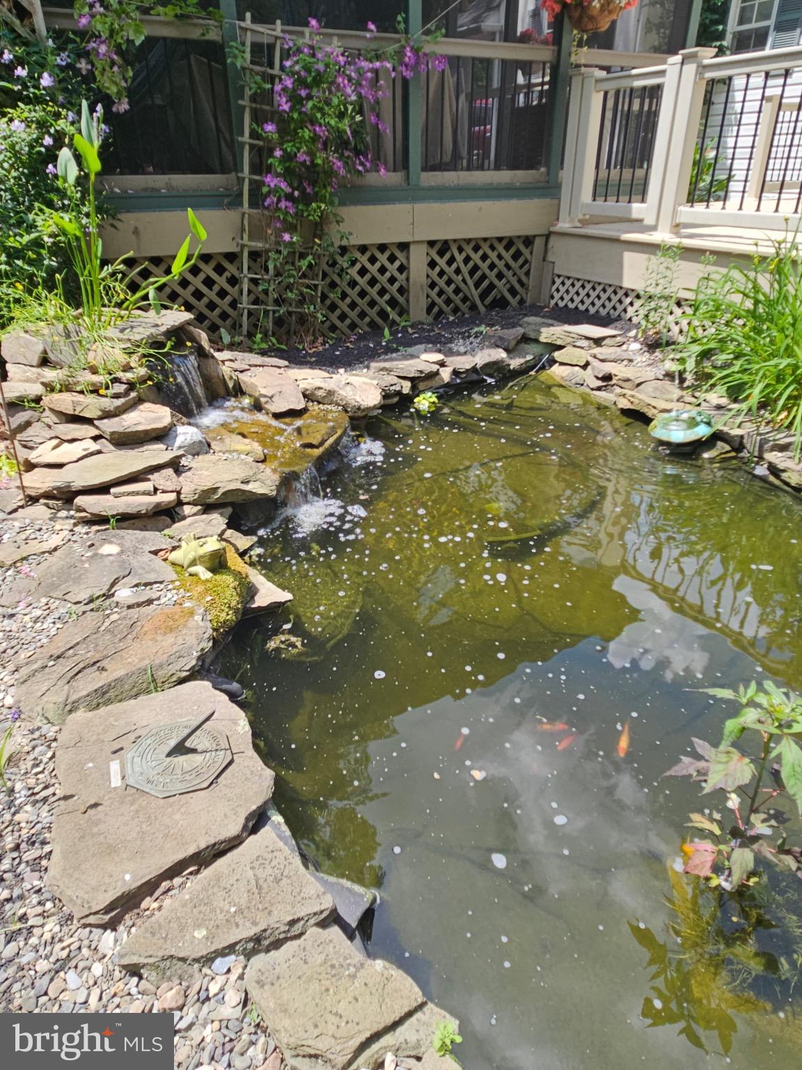 714 Gulph Road Wayne, PA 19087 - Photo 48 of 49 Tranquil garden pond with lush greenery.