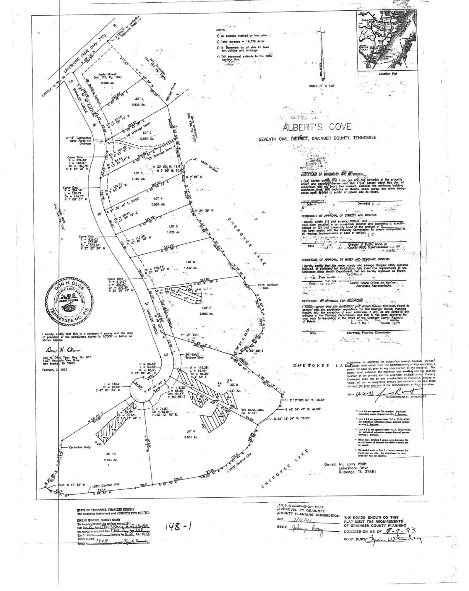 Lot 6 Alberts Cove Rutledge, TN 37861 - Photo 6 of 6 Alberts Cove Survey/Plat