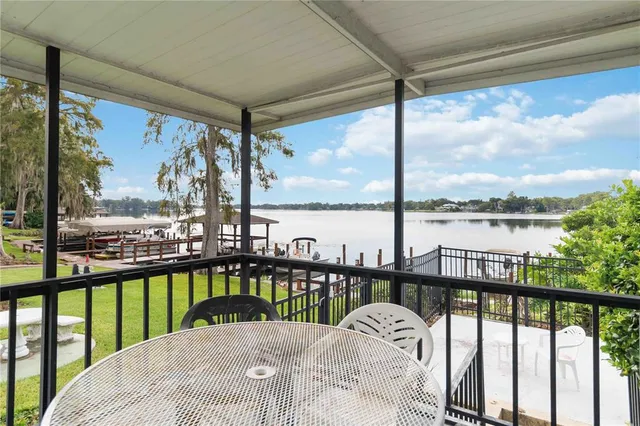 a view of a city from a balcony