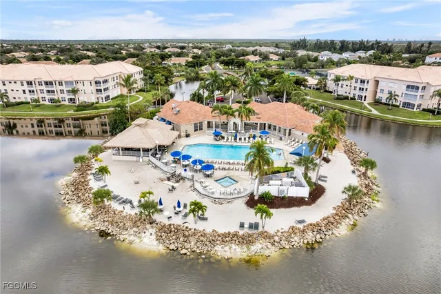 a view of a city and lake