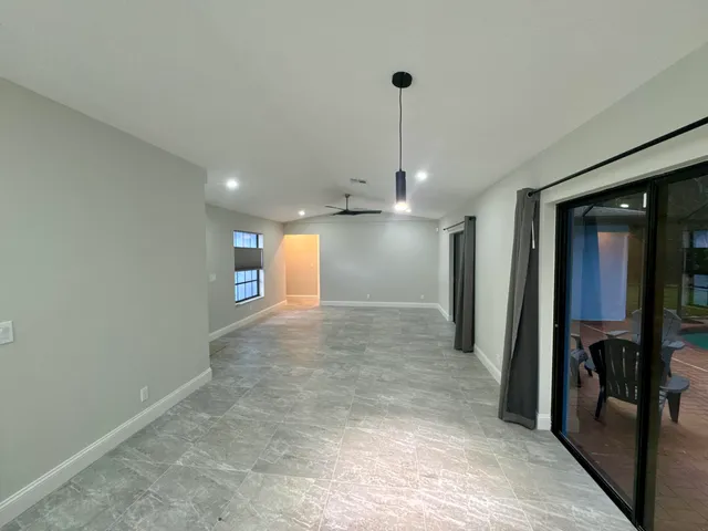 a view of hallway with stairs