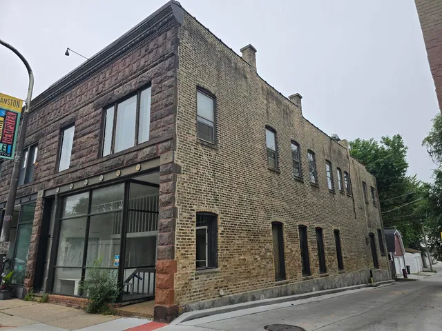 a front view of a building