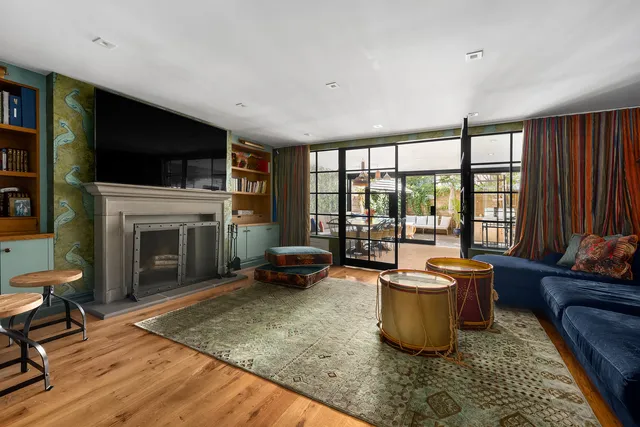 a bathroom with a sink a mirror and vanity
