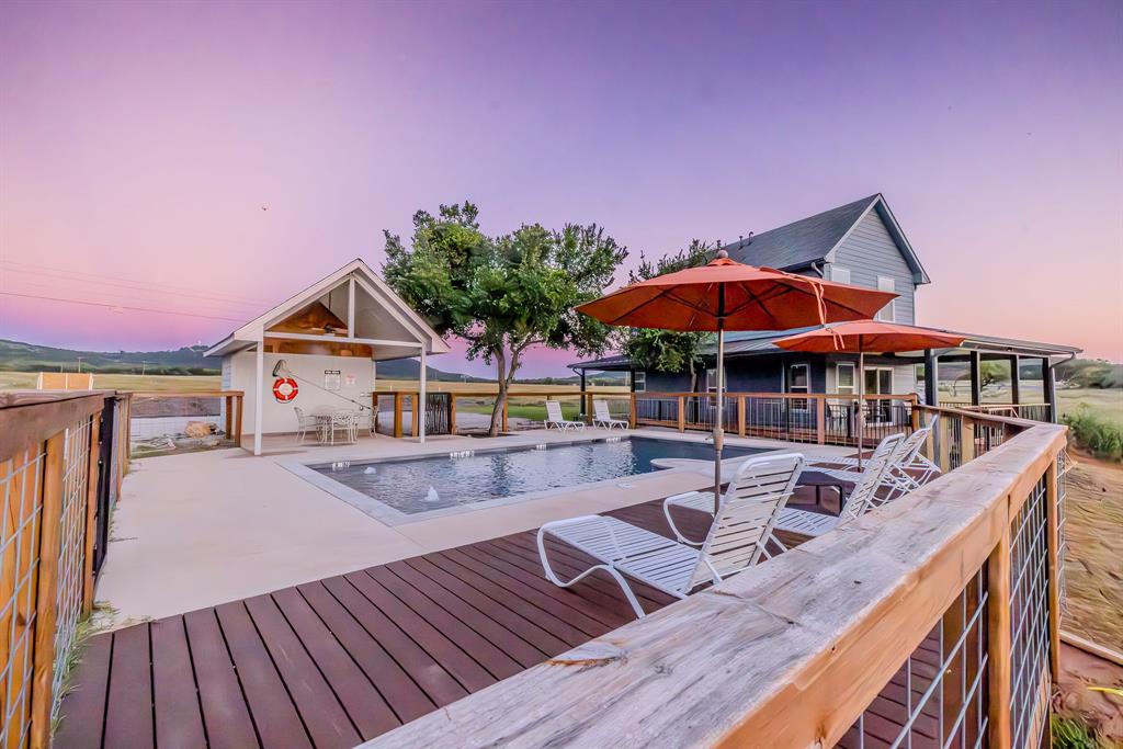 Step off the cabin deck and onto the pool deck for a relaxing splash in the pool.