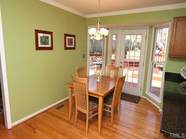 5402 Middleton Road Durham, NC 27713 - Photo 8 of 25 Sunny breakfast nook with updated light fixture that overlooks the rear deck and back yard. Breakfast Area