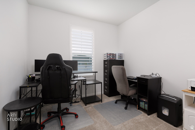 540 Lefty Lane Tooele, UT 84074 - Photo 14 of 48 Home office with light carpet