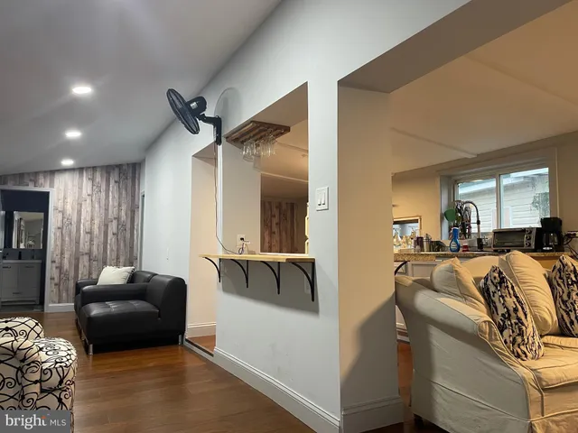 a living room with furniture and a couch