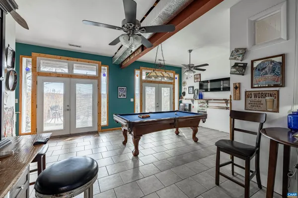 a view of open space with trees