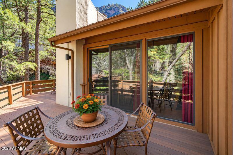 8351 North State Rte 89A, Unit 19 Sedona, AZ 86336 - Photo 8 of 25 Great Room Deck & Canyon Views