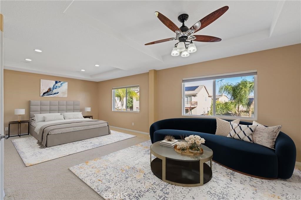 8634 Hunt Canyon Road Corona, CA 92883 - Photo 17 of 31 a bedroom with furniture and a large window