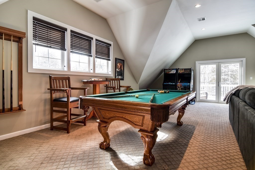 85 Walpole Street Dover, MA 02030 - Photo 37 of 39 a room with furniture pool table wooden floor and windows