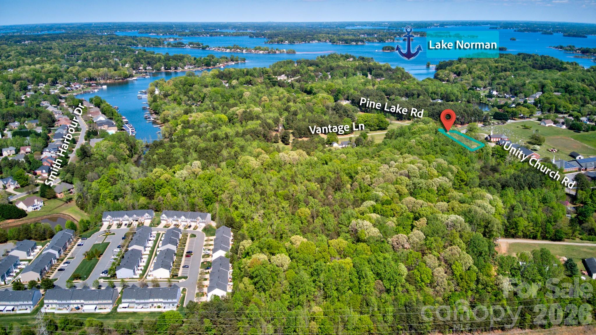 0 Unity Church Road Denver, NC 28037 - Photo 3 of 9 an aerial view of houses with yard