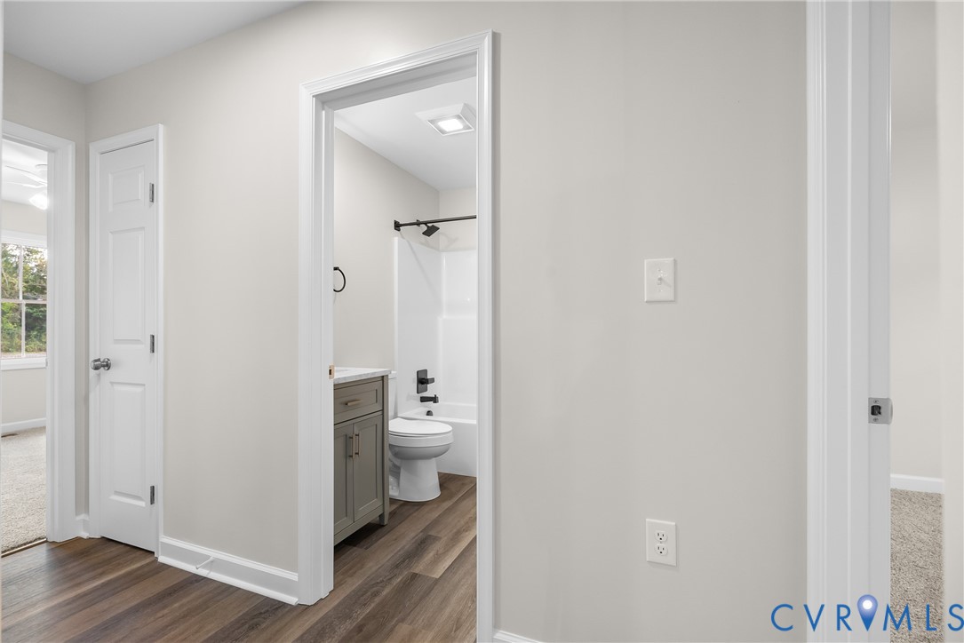 1373 Twenty Two Road Pamplin, VA 23958 - Photo 25 of 39 a bathroom with a toilet and a shower
