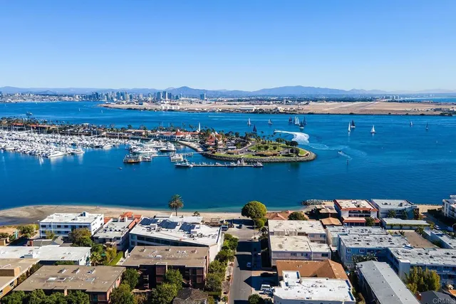 an aerial view of a ocean