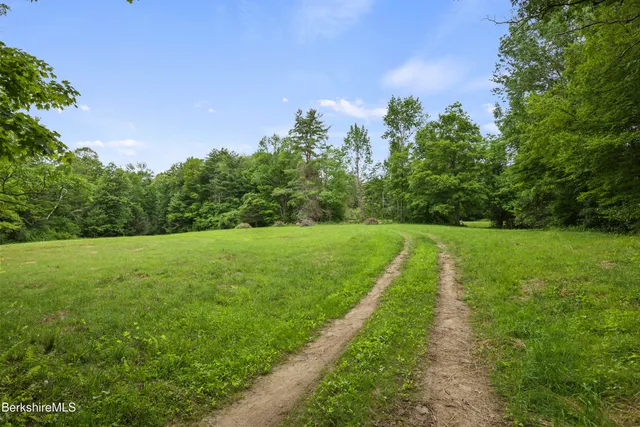a view of a golf course with a garden