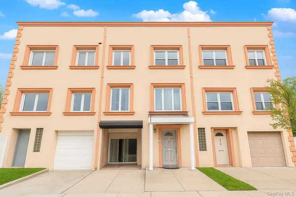 a front view of a building