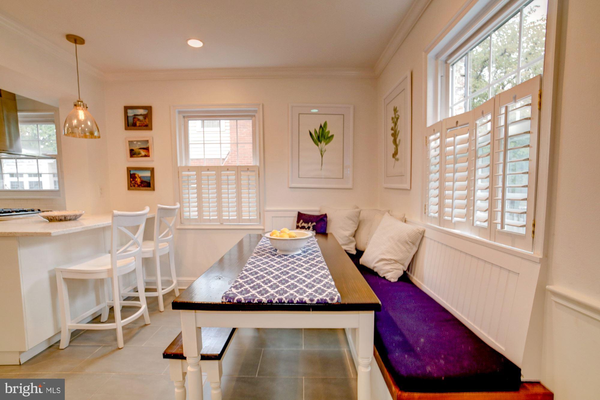 Custom made bench seating with extra storage