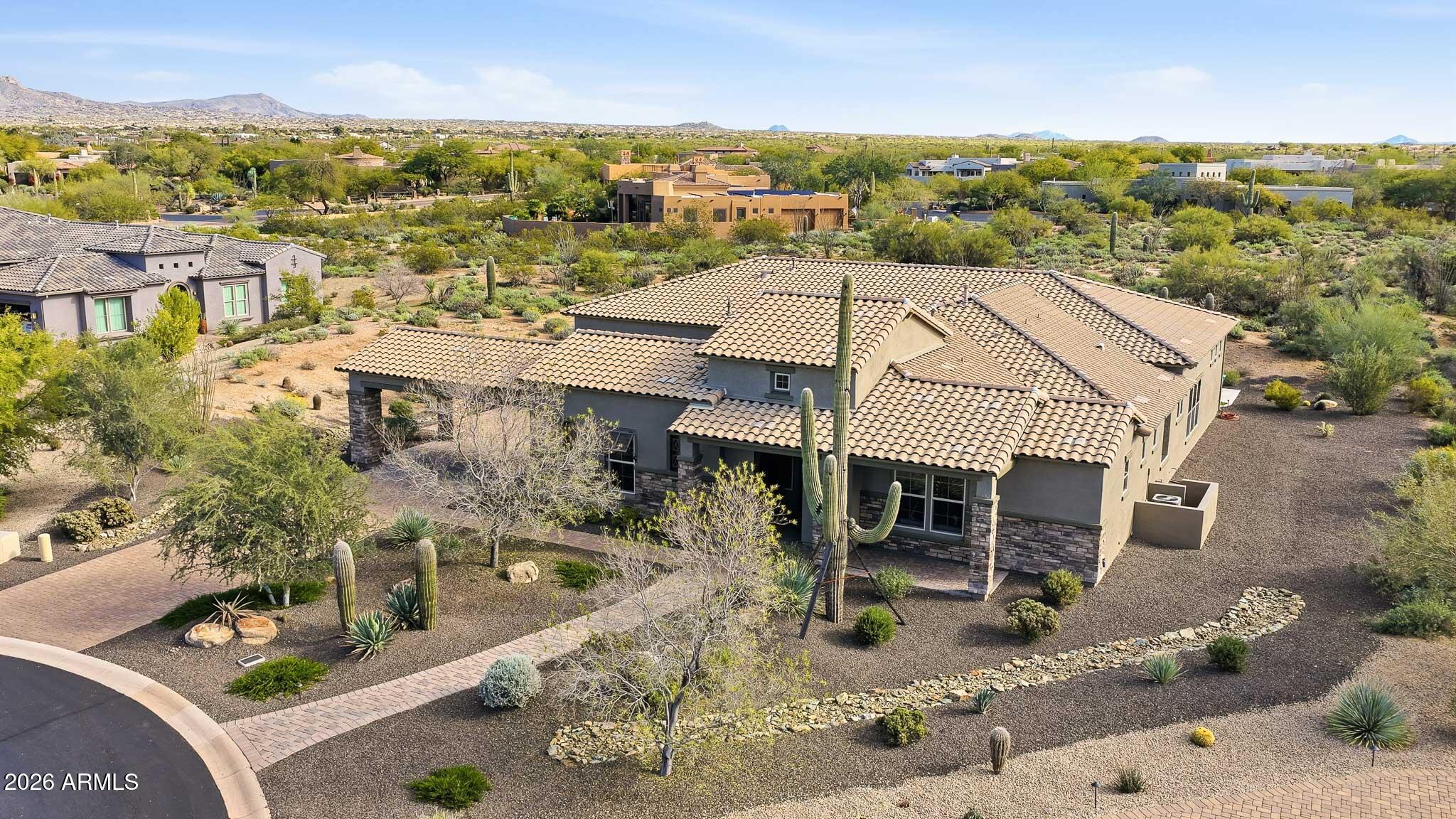 8597 East Arroyo Seco Road Scottsdale, AZ 85266 - Photo 61 of 73 an aerial view of a house