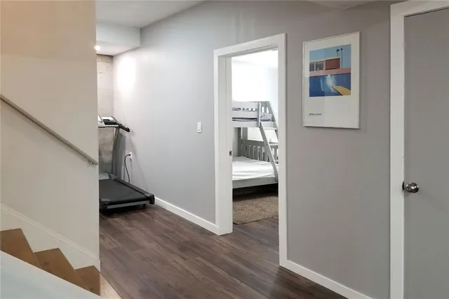 a front view of a house with glass windows