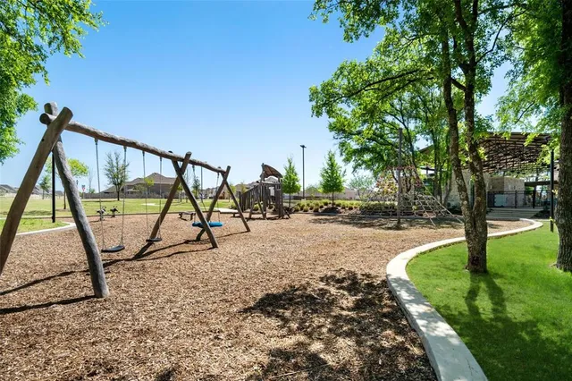 a view of park with slide