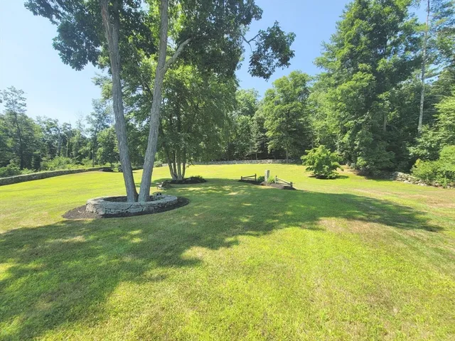 a view of a lake with a city