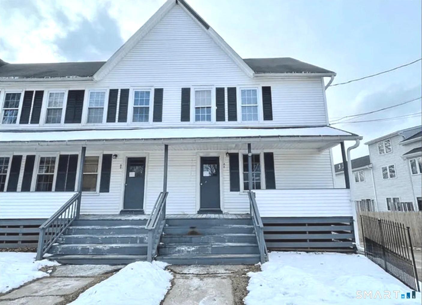 a front view of a house